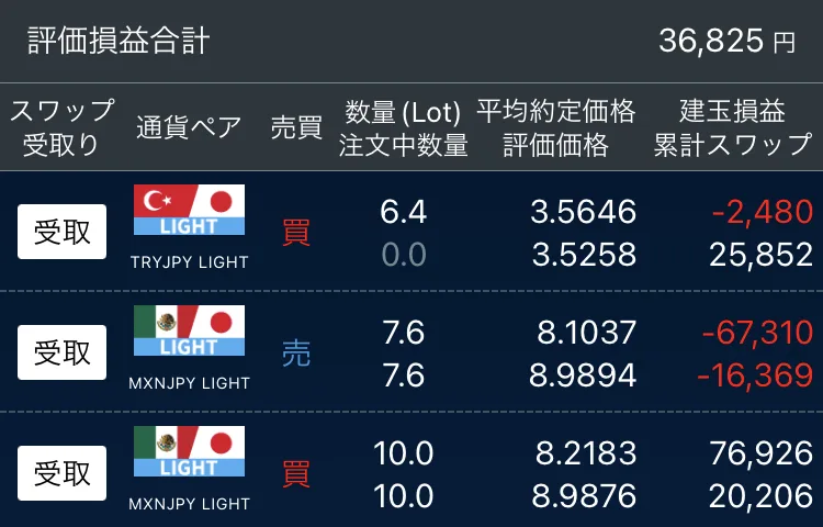 図1　2026.2.20 評価損益合計※レバレッジ5倍